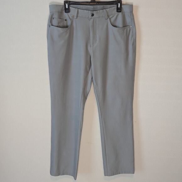 Greg Norman Golf Pants | Size 34x30 | Light Grey Moisture-Wicking Athletic Fit - Picture 2 of 10